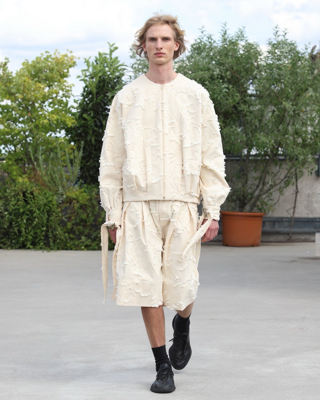 The Pleated Bomber auf dem Laufsteg, Berlin Fashion Week, 5. Juli 2026